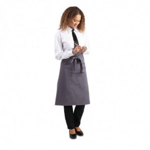 Tablier de Serveur Gris Anthracite en Polycoton 1000 x 700 mm - Whites Chefs Clothing - Fourniresto