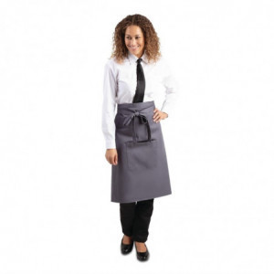 Grembiule da cameriere grigio antracite in policotone 1000 x 700 mm - Whites Chefs Clothing - Fourniresto