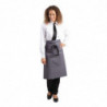 Grembiule da cameriere grigio antracite in policotone 1000 x 700 mm - Whites Chefs Clothing - Fourniresto