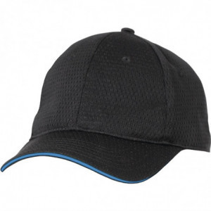 Cappellino da baseball Cool Vent nero con bordo blu in policotone - Taglia unica - Chef Works - Fourniresto