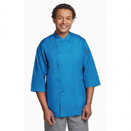 Giacca da cucina unisex blu - Taglia L - Chef Works - Fourniresto