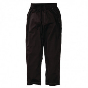 Pantalon De Cuisine Mixte Baggy Noir - Taille L - Chef Works - Fourniresto