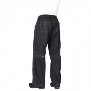 Pantaloni da cucina unisex Baggy neri - Taglia M - Chef Works - Fourniresto