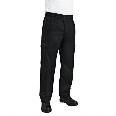 Pantaloni da cucina unisex Fit Cargo neri - Taglia L - Chef Works - Fourniresto