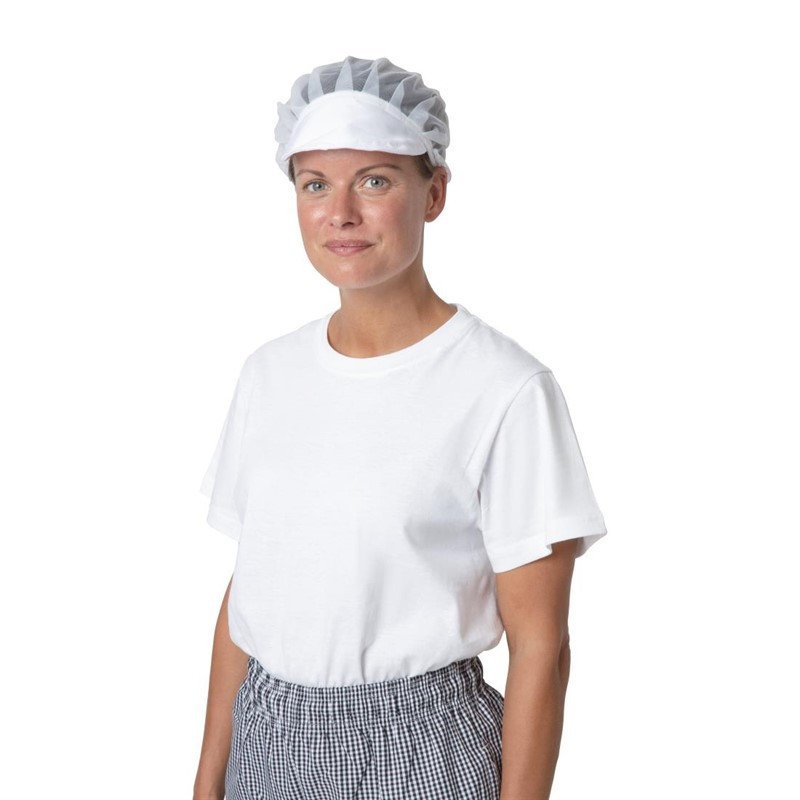 Charlotte in nylon bianco - Taglia unica - Abbigliamento per chef Whites - Fourniresto