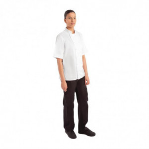 Giacca da cucina bianca a maniche corte Boston - Taglia S - Whites Chefs Clothing - Fourniresto