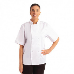 White Short Sleeve Boston Kitchen Jacket - Size XL - Whites Chefs Clothing - Fourniresto