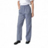 Pantalon de Cuisine Mixte Vegas à Petits Carreaux Bleus et Blancs - Taille L - Whites Chefs Clothing - Fourniresto