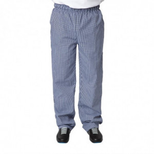 Pantaloni da cucina unisex Vegas a quadretti blu e bianchi - Taglia L - Whites Chefs Clothing - Fourniresto