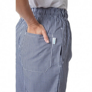 Unisex Vegas Kitchen Pants in Small Blue and White Checks - Size XXL - Whites Chefs Clothing - Fourniresto