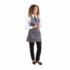 Grembiule da cameriere Collo a V Grigio Antracite in Policotone 838 x 698 mm - Whites Chefs Clothing - Fourniresto