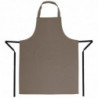 Grembiule Bavaglino Marrone Chiaro in Policotone 711 x 965 mm - Whites Chefs Clothing - Fourniresto