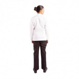 White Unisex Long Sleeve Calgary Kitchen Jacket - Size S - Chef Works - Fourniresto