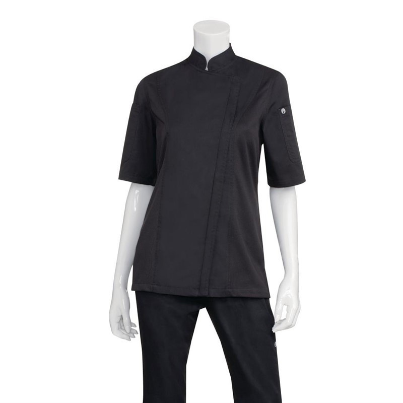 Giacca da cucina nera con zip per donna Springfield - Taglia XS - Chef Works - Fourniresto