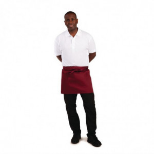 Grembiule da cameriere corto Bordeaux in policotone 373 x 750 mm - Whites Chefs Clothing - Fourniresto