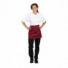 Grembiule da cameriere corto Bordeaux in policotone 373 x 750 mm - Whites Chefs Clothing - Fourniresto