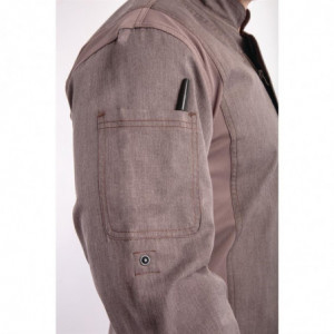 Giacca da cucina unisex con zip grigio grafite Hartford - Taglia S - Chef Works - Fourniresto