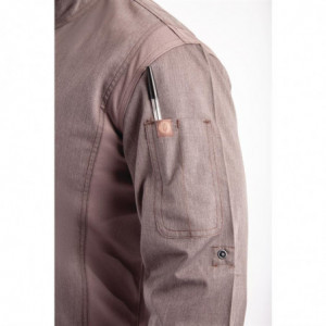 Giacca da cucina unisex con zip grigio grafite Hartford - Taglia XL - Chef Works - Fourniresto