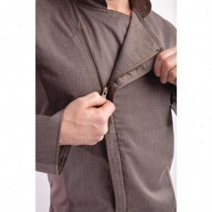 Giacca da cucina unisex con zip grigio grafite Hartford - Taglia XS - Chef Works - Fourniresto