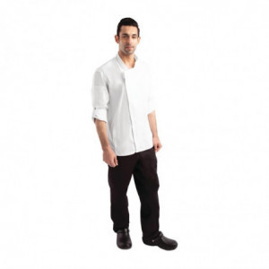 Veste de Cuisine Mixte à Fermeture Eclair Blanche Hartford - Taille S - Chef Works - Fourniresto