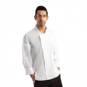 Veste de Cuisine Mixte à Fermeture Eclair Blanche Hartford - Taille XL - Chef Works - Fourniresto