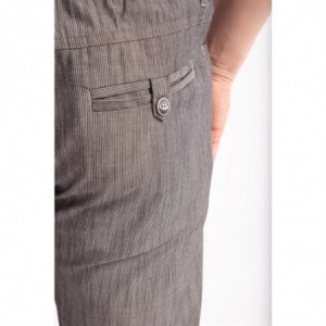 Pantaloni da cucina Jogger a righe sottili nere e bianche - Taglia L - Chef Works - Fourniresto