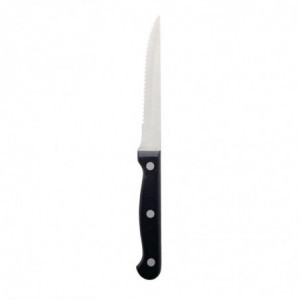 Coltello da carne con manico nero lama dentata 215 mm - Lotto da 12 - Olympia - Fourniresto