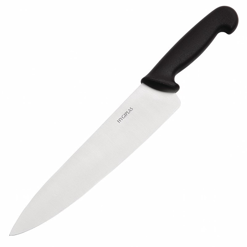 Coltello da cucina nero lama da 25,5 cm - Hygiplas - Fourniresto