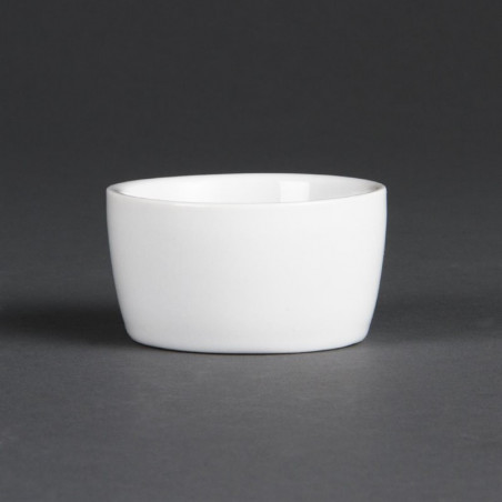 Vaso per burro bianco Whiteware 62 mm - Confezione da 12 - Olympia - Fourniresto