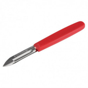 Sbucciatore con manico in nylon rosso doppia lama - Victorinox - Fourniresto