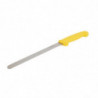 Coltello per tagliare giallo lama dentata 25,5 cm - Hygiplas - Fourniresto