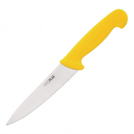 Couteau De Cuisinier Jaune Lame 16 Cm - Hygiplas - Fourniresto