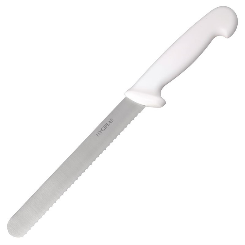 Couteau À Pain Blanc Lame 20,5 Cm - Hygiplas - Fourniresto