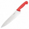 Coltello da cucina rosso lama 25,5 cm - Hygiplas - Fourniresto