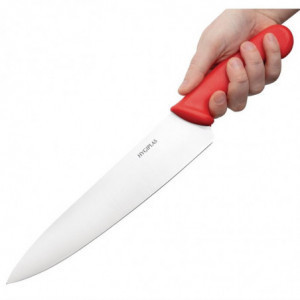 Coltello da cucina rosso lama 25,5 cm - Hygiplas - Fourniresto