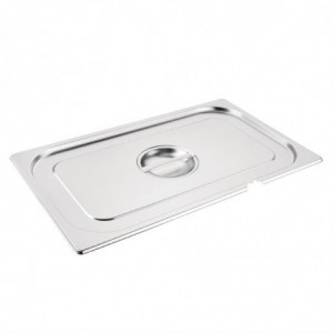 Coperchio in acciaio inox GN 1/2 con tacca - Vogue - Fourniresto