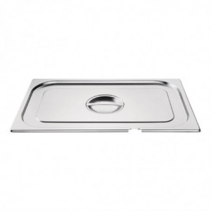 Coperchio in acciaio inox GN 1/2 con tacca - Vogue - Fourniresto