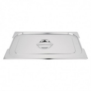 Coperchio Gn 1/1 In Acciaio Inox Per Contenitore Con Maniglie - Vogue - Fourniresto