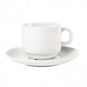 Tazza da tè impilabile bianca Whiteware 200 ml Ø 80 mm - Set di 12 - Olympia - Fourniresto