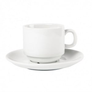 Tazza da tè impilabile bianca Whiteware 200 ml Ø 80 mm - Set di 12 - Olympia - Fourniresto
