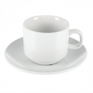 Tazza da tè impilabile bianca Whiteware 200 ml Ø 80 mm - Set di 12 - Olympia - Fourniresto