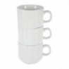 Tazza da tè impilabile bianca Whiteware 200 ml Ø 80 mm - Set di 12 - Olympia - Fourniresto