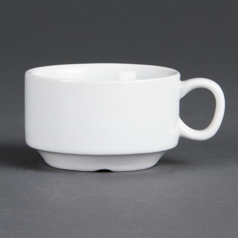 Tazza da espresso impilabile bianca 85 ml Ø 80 mm - Set di 12 - Olympia - Fourniresto