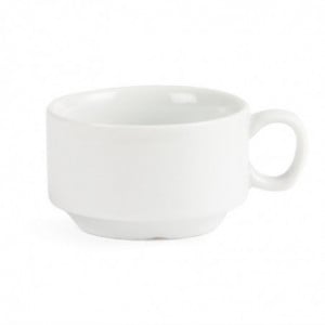 Tazza da espresso impilabile bianca 85 ml Ø 80 mm - Set di 12 - Olympia - Fourniresto