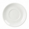 Stackable White Saucer for Espresso Cup 85 Ml - Set of 12 - Olympia - Fourniresto