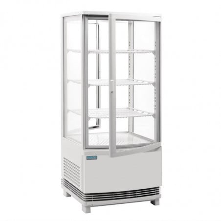 Vetrina Refrigerata Positiva Bianca 2 Porte Curve 86 L - Polar