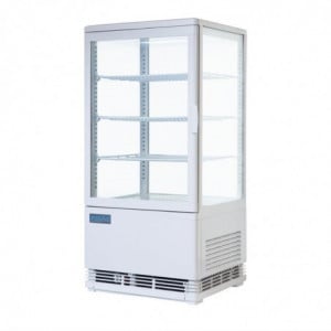 Vetrina Refrigerata Positiva Bianca 2 Porte Curve 86 L - Polar