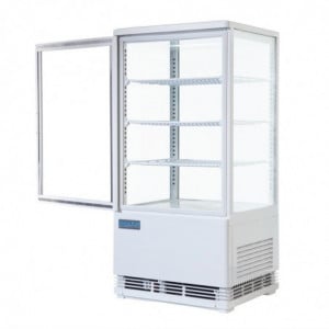Vetrina Refrigerata Positiva Bianca 2 Porte Curve 86 L - Polar