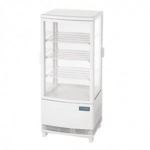 Vetrina Refrigerata Positiva Bianca 2 Porte Curve 86 L - Polar