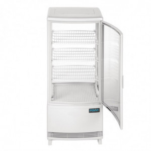 Vetrina Refrigerata Positiva Bianca 2 Porte Curve 86 L - Polar